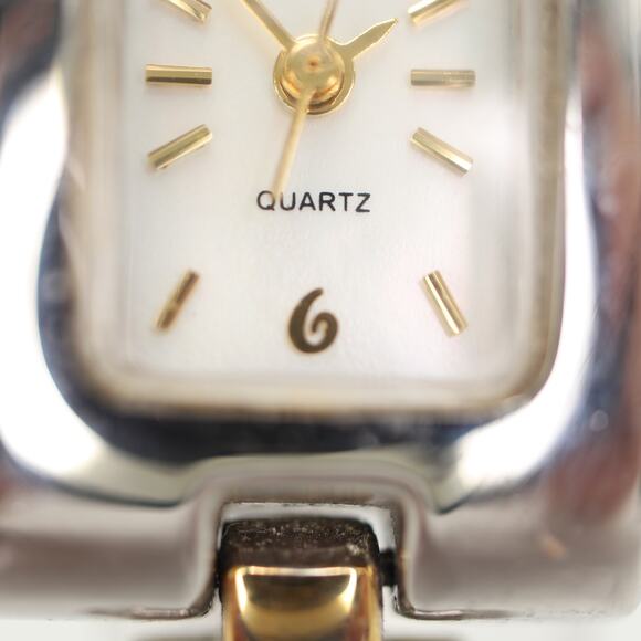 Harve Bernard Womens Faded Two Tone MOP Watch 19mm Rectangle Dial w New Battery - Picture 8 of 16